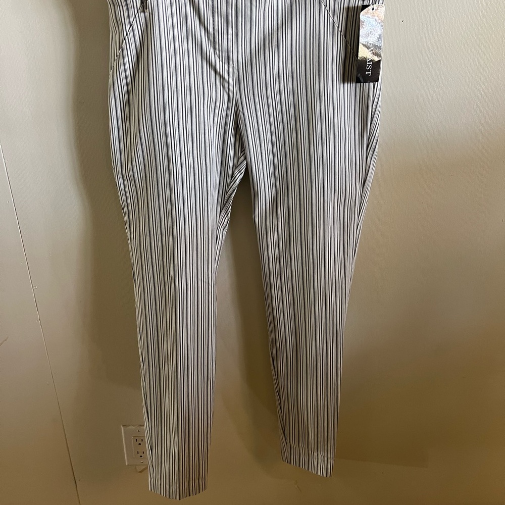 Soho Black and White Dress Pants with Pinstripes